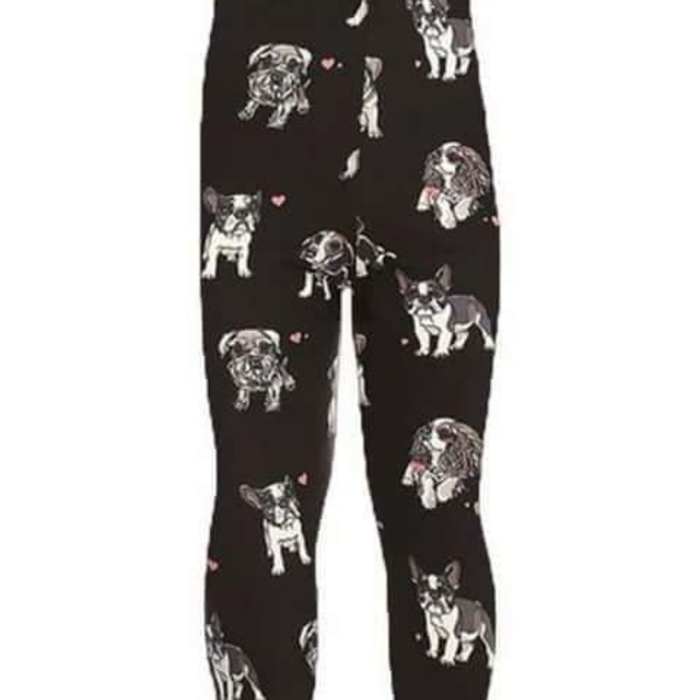 Kids Multi Breed Puppy Print Leggings
